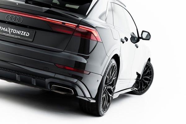 FOR AUDI - Q8 S-LINE - MK1 FACELIFT - CARBON FIBER REAR SIDE SPLITTERS