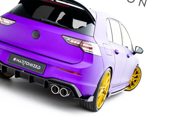 FOR VOLKSWAGEN - GOLF R - MK8/ MK8 FACELIFT - REAR SIDE SPLITTERS - V6 + FLAPS