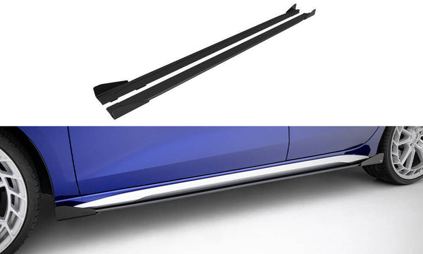 FOR AUDI - S3 / A3 S-LINE - 8Y FACELIFT - STREET PRO SIDE SKIRTS DIFFUSERS + FLAPS