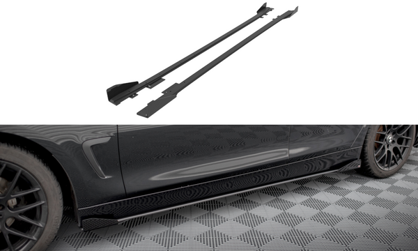 Street Pro Side Skirts Diffusers + Flaps suitable for BMW 4 Gran Coupe F36