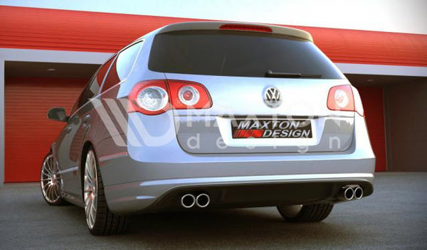 FOR VOLKSWAGEN - PASSAT B6 3C - R-LINE LOOK - 2 EXHAUST - REAR BUMPER SPOILER