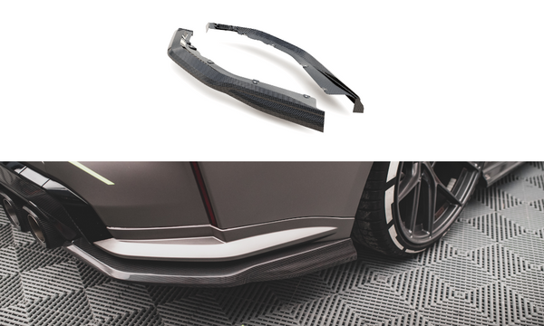 FOR BMW - 4 SERIES - G82 - M4 - CARBON FIBER REAR SIDE SPLITTERS - V1