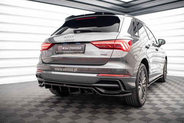 FOR AUDI - Q3 S-LINE SUV F3 - REAR SPLITTER (WITH VERTICAL BARS)