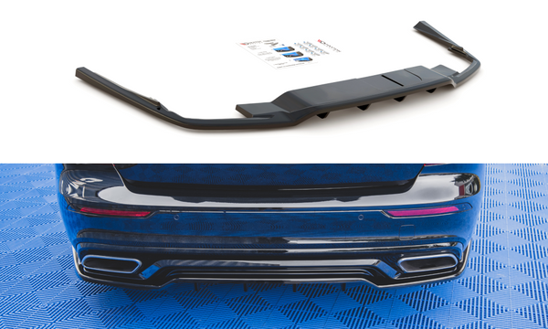 FOR VOLVO - S60 / V60 - MK3 - R DESIGN- CENTRAL REAR SPLITTER (WITH VERTICAL BARS)
