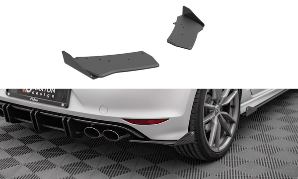 FOR VOLKSWAGEN - MK7 GOLF R - RACING DURABILITY REAR SIDE SPLITTERS - V1 + WINGS