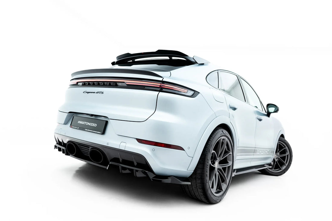 Rear Splitter (with vertical bars) suitable for Porsche Cayenne GTS / Turbo Sport Pack / Turbo E-Hybrid GT Pack Coupe Mk3 Facelift