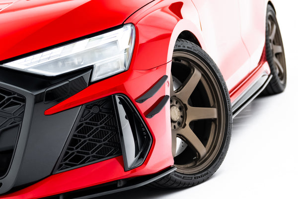 FOR AUDI - RS3 SEDAN 8Y FACELIFT - FRONT BUMPER WINGS (CANARDS)