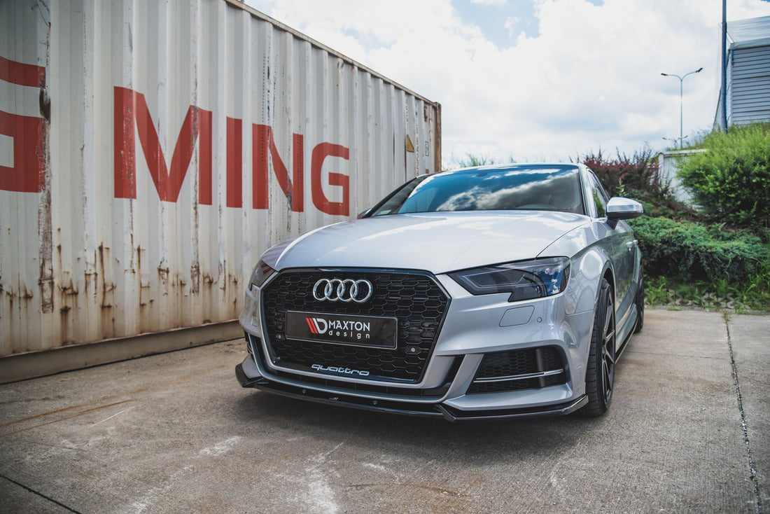 Front Splitter V.3 suitable for Audi S3 / A3 S-Line 8V Facelift Sedan