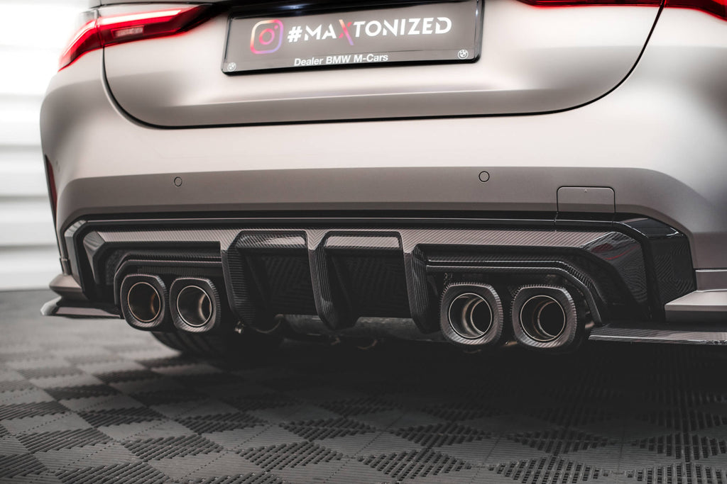 BMW - M3 SEDAN / TOURING G80 / G81 & M4 G82 - CARBON FIBER REAR DIFFUS ...