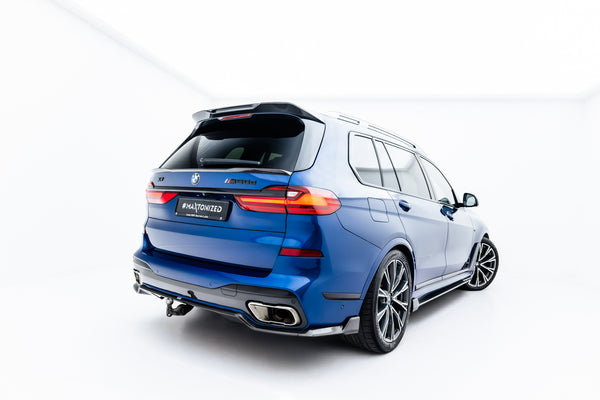 FOR BMW - X7 M-PACK - G07/ G07  FACELIFT - CARBON FIBER REAR DIFFUSER (VERSION WITH TOWBAR)