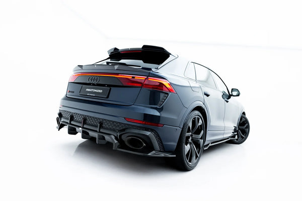 FOR AUDI - RSQ8 MK1 FACELIFT - PREPREG CARBON FIBER REAR SPLITTER (WITH VERTICAL BARS)
