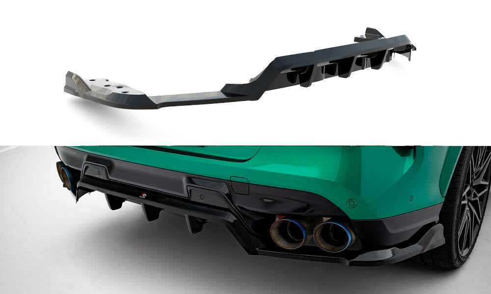 FOR BMW - X6 M F96 / X6 M F96 FACELIFT - CENTRAL REAR SPLITTER (WITH VERTICAL BARS)