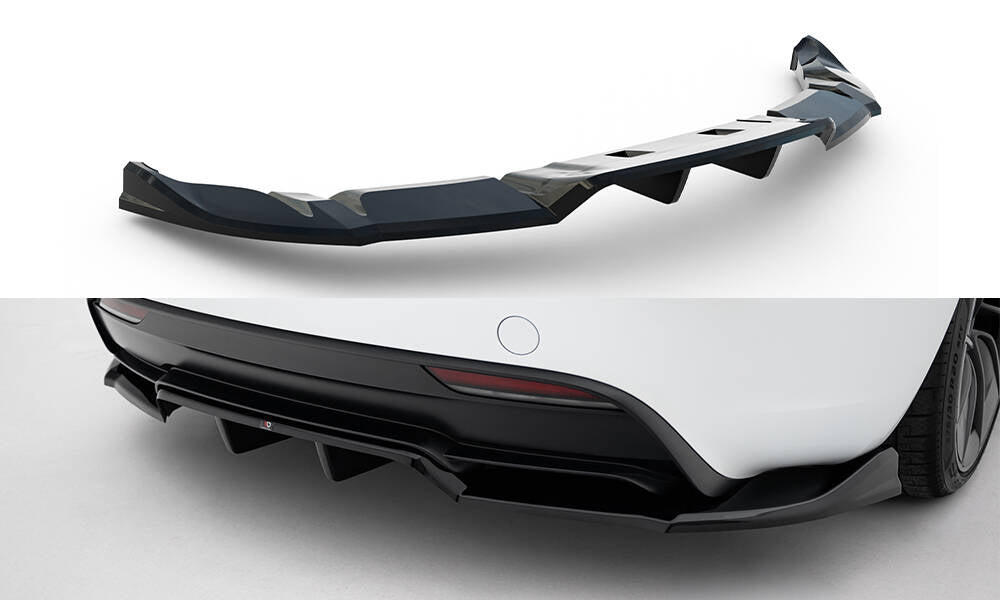 FOR TESLA - MODEL 3 PERFORMANCE - FACELIFT - REAR SPLITTER (WITH VERTICAL BARS) - V1