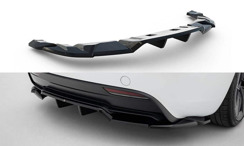 FOR TESLA - MODEL 3 PERFORMANCE - FACELIFT - REAR SPLITTER (WITH VERTICAL BARS) - V2