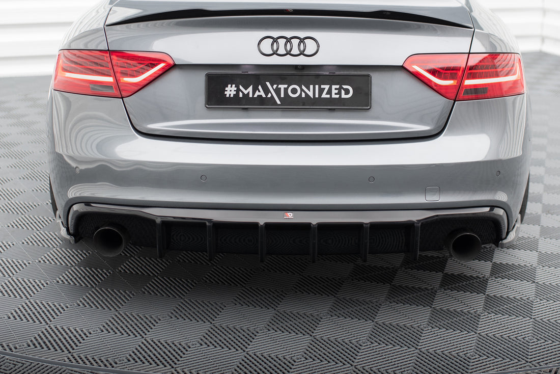 Rear Valance suitable for Audi S5 / A5 S-Line 8T Facelift (Version with single Exhausts on both sides)