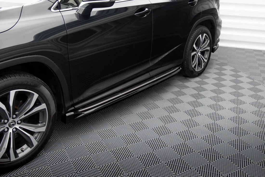 FOR LEXUS - RX MK4 FACELIFT - SIDE SKIRTS DIFFUSERS (VERSION WITH OEM STEP RAILS)
