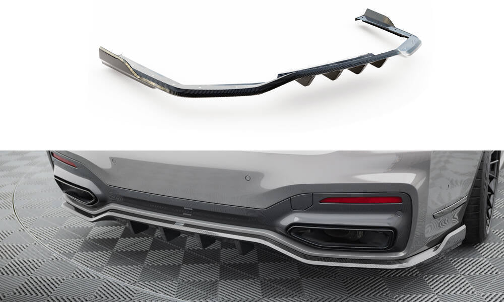 FOR BMW - 7 SERIES - M-PACK - G11 - FACELIFT - CARBON FIBER REAR SPLITTER