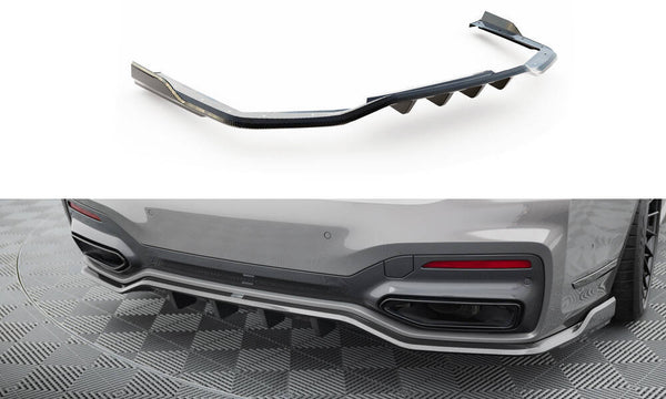 FOR BMW - 7 SERIES - M-PACK - G11 - FACELIFT - CARBON FIBER REAR SPLITTER