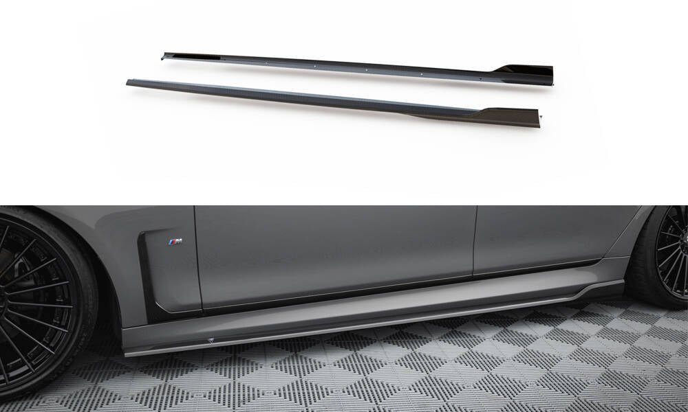 FOR BMW - 7 SERIES - M-PACK - G11 - FACELIFT - CARBON FIBER SIDE SKIRTS