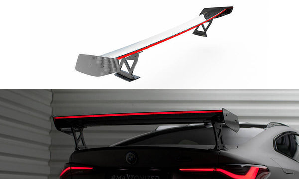 BMW - G82 - M4 - CARBON SPOILER WITH EXTERNAL BRACKETS UPRIGHTS + LED