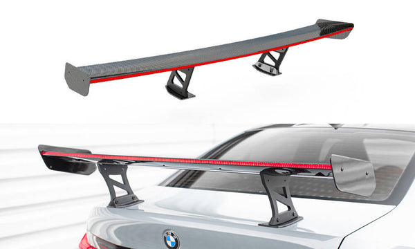 FOR BMW - M3 G80 / M340I G20 / 3 M-PACK G20 / 3 STANDARD G20 - CARBON SPOILER WITH INTERNAL BRACKETS UPRIGHTS + LED