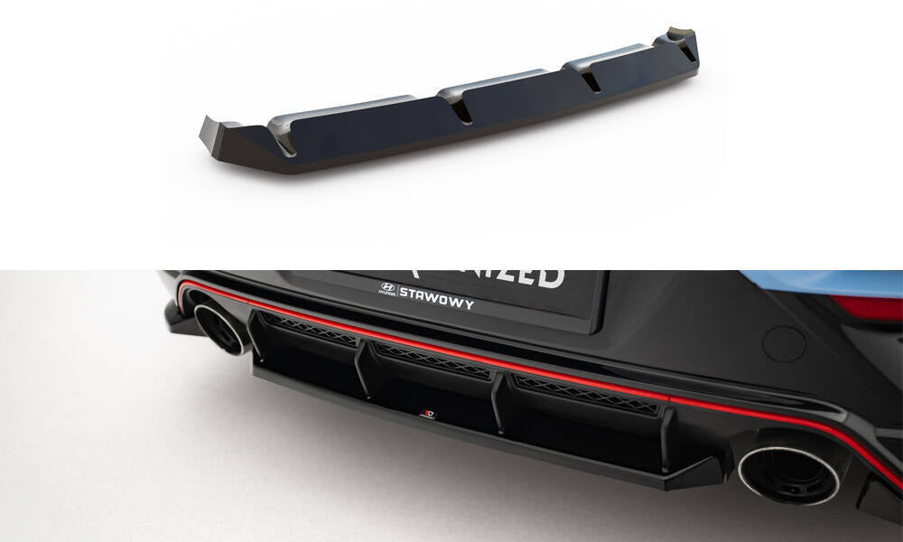 FOR HYUNDAI - VELOSTER N - MK2 - CENTRAL REAR SPLITTER