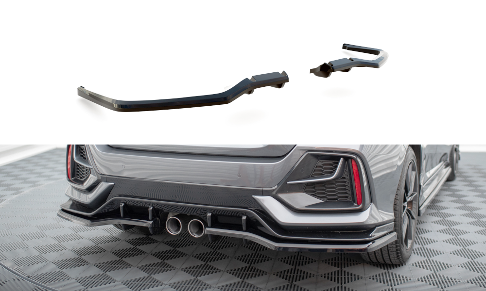 Rear Splitter V.1 (with vertical bars) suitable for Honda Civic Sport Mk 10 Facelift