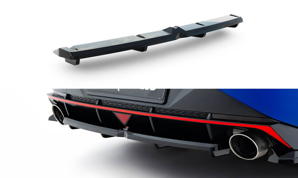 Central Rear Splitter (With Vertical Bars) suitable for Hyundai Elantra N Mk7