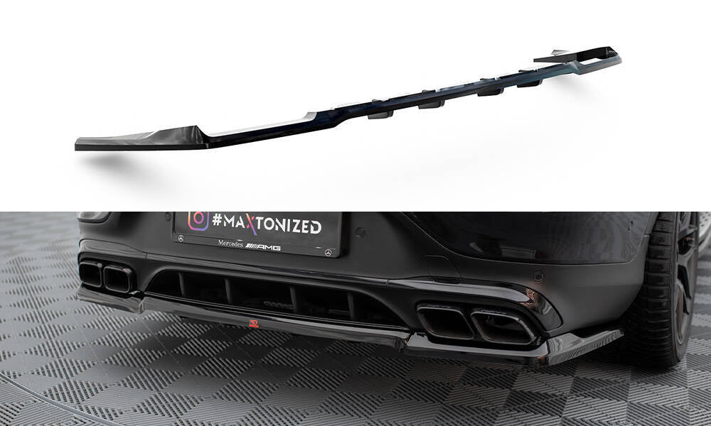 Rear Splitter (With Vertical Bars) suitable for Mercedes-AMG GLC 63 Coupe C253 Facelift