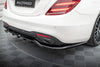 MERCEDES - BENZ S  - AMG-LINE -  W222 FACELIFT - CENTRAL REAR SPLITTER (WITH VERTICAL BARS)