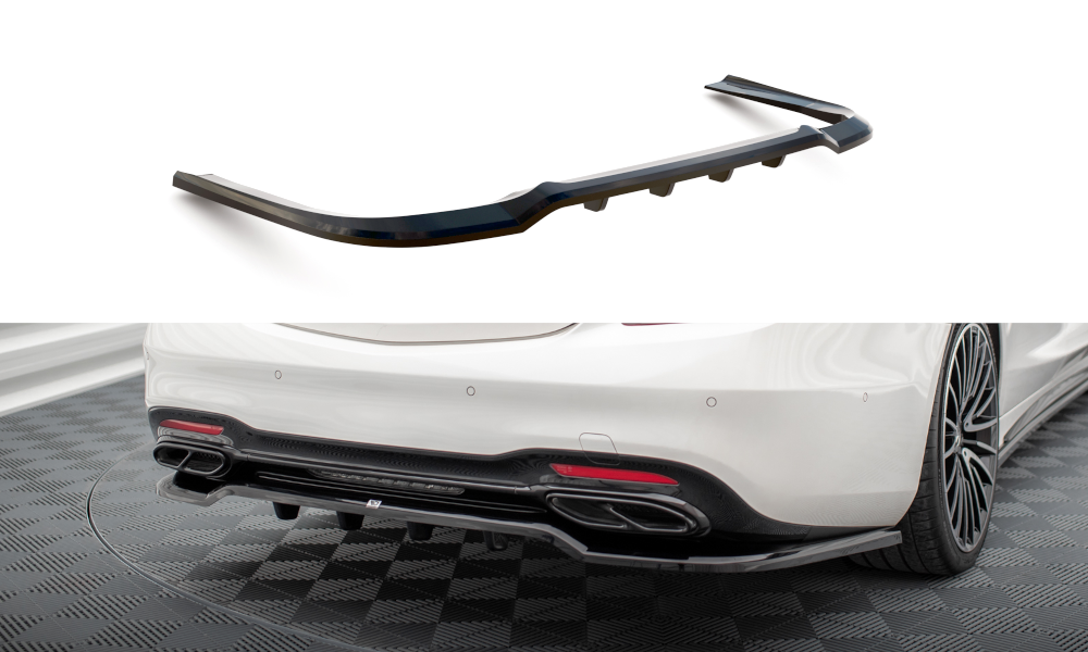 Rear Splitter (With Vertical Bars) suitable for Mercedes-Benz S AMG-Line W222 Facelift