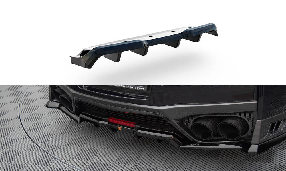 Rear Splitter (With Vertical Bars) suitable for Nissan GTR R35 Facelift