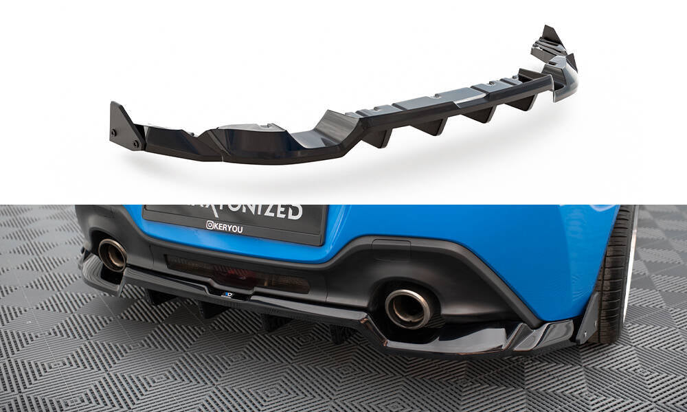 FOR TOYOTA GR86 MK1/ SUBARU BRZ MK2 - CENTRAL REAR SPLITTER (WITH VERTICAL BARS) - V1 + FLAPS