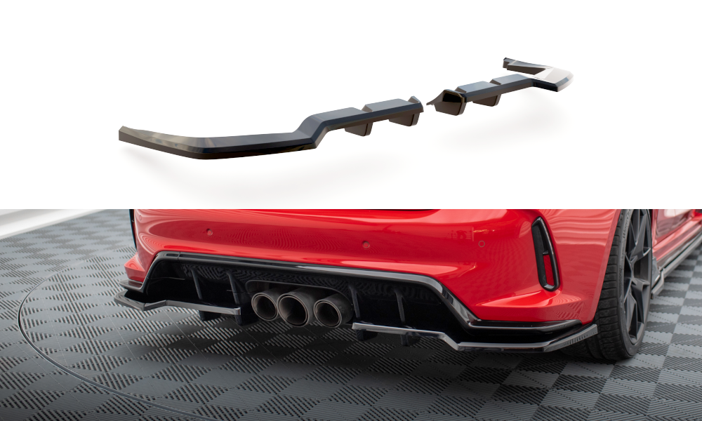 Rear Splitter (With Vertical Bars) V.1 suitable for Honda Civic Type-R Mk 11