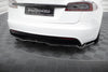 Tesla - Model S Plaid - Facelift - Central Rear Splitter - (With Vertical Bars) - V2