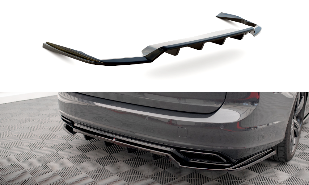 Rear Splitter (With Vertical Bars) suitable for Volvo V90 / S90 R-Design Mk2