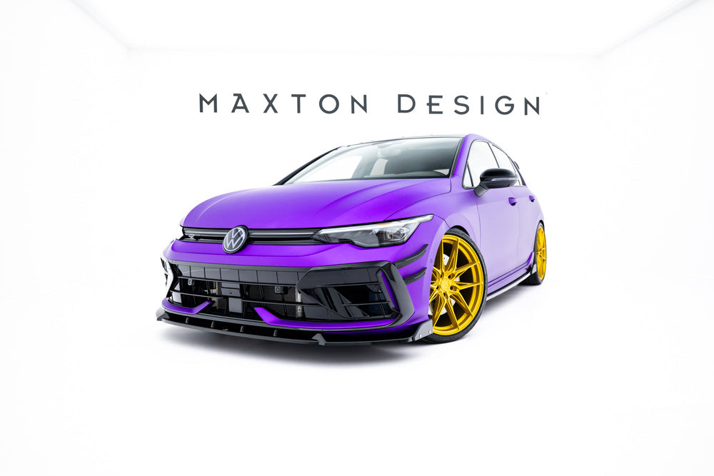 FOR VOLKSWAGEN - MK8 FACELIFT GOLF R - FRONT SPLITTER - V3 + FLAPS