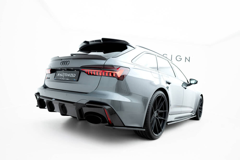 AUDI - RS6 C8 - REAR SIDE SPLITTERS - CARBON FIBER – Maxton Design Canada