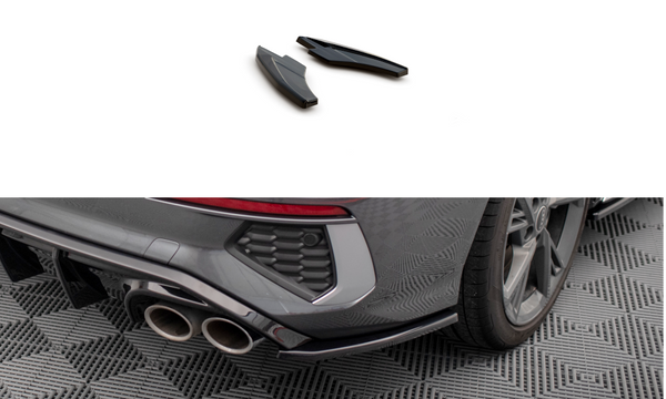 FOR AUDI - S3 - 8Y -  SEDAN - REAR SIDE SPLITTERS - V2