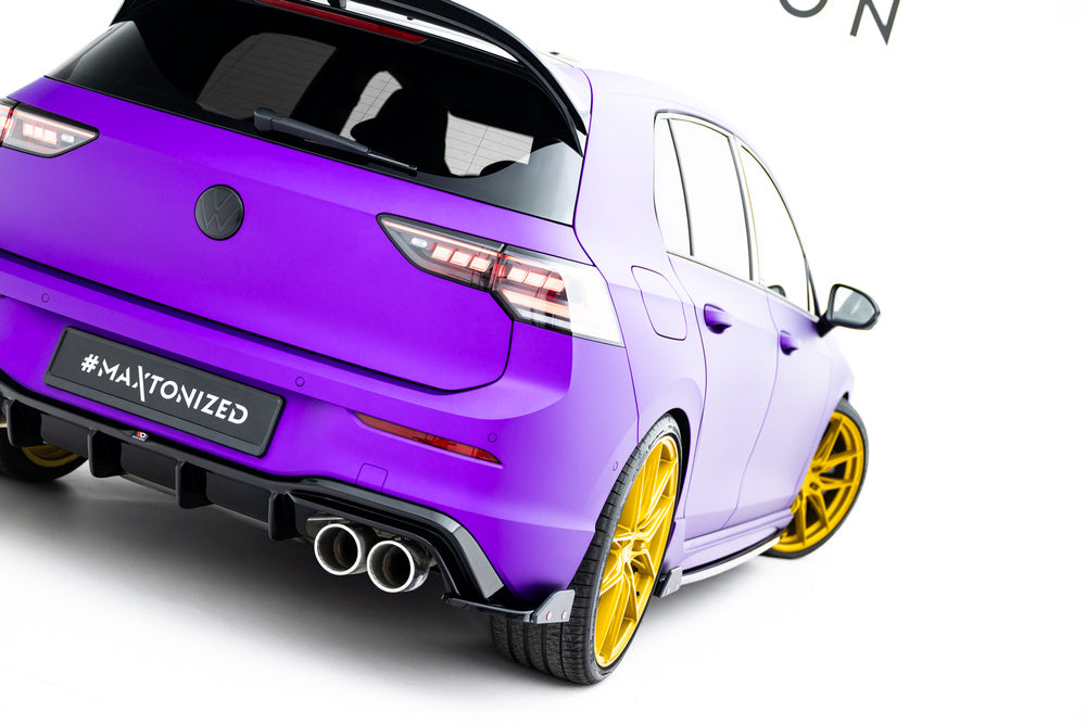 FOR VOLKSWAGEN - GOLF R - MK8/ MK8 FACELIFT - REAR SIDE SPLITTERS - V6 + FLAPS