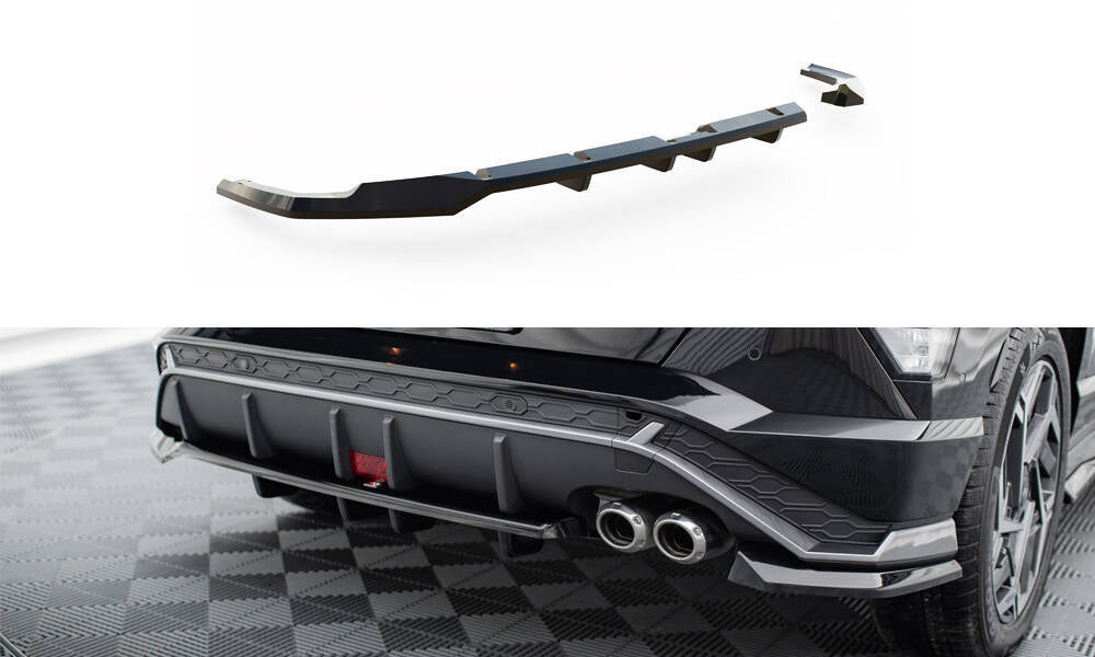 Rear Splitter (With Vertical Bars) suitable for Hyundai Kona N-Line Mk2