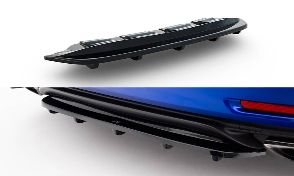Rear Splitter (With Vertical Bars) suitable for Lexus Rc Mk1