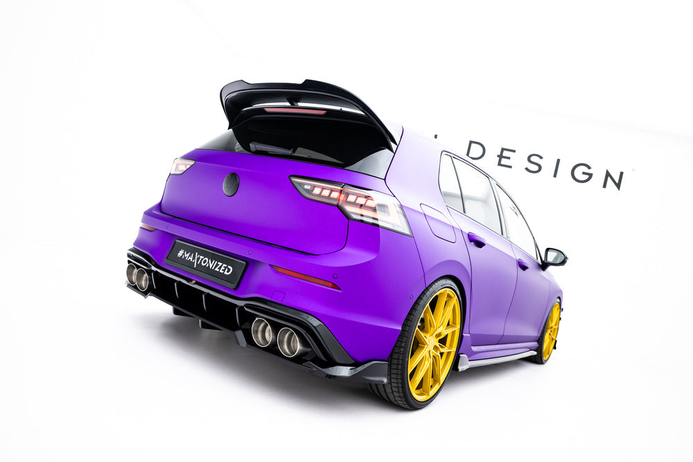 Rear Splitter (With Vertical Bars) V.1 suitable for Volkswagen Golf R Hatchback Mk8 / Mk8 Facelift