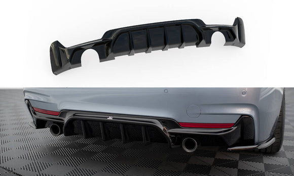 BMW - 4 Series - COUPE / GRAN COUPE / CABRIO M-PACK - F32 / F36 / F33 (VERSION WITH EXHAUST ON BOTH SIDES) - REAR VALANCE