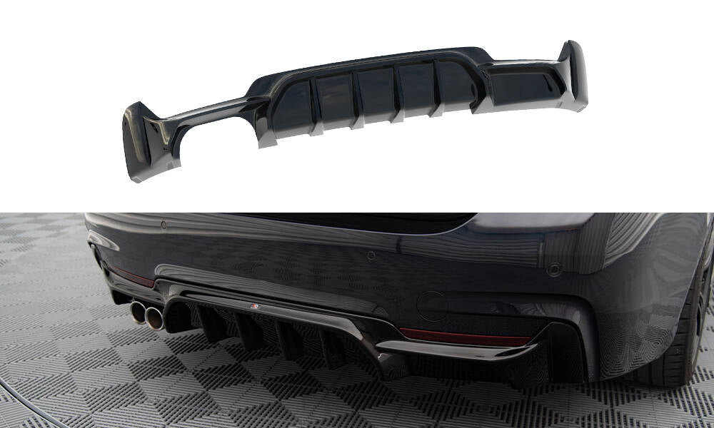 Rear Valance suitable for BMW 4 Coupe / Gran Coupe / Cabrio M-Pack F32 / F36 / F33 (Version with Exhaust on one side)