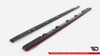 SUBARU - WRX STI - MK1 - SIDE SKIRTS DIFFUSERS - V2 (GLOSS BLACK + RED)