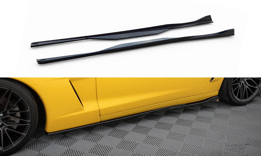 FOR CHEVROLET- CORVETTE - C6 - SIDE SKIRTS DIFFUSERS