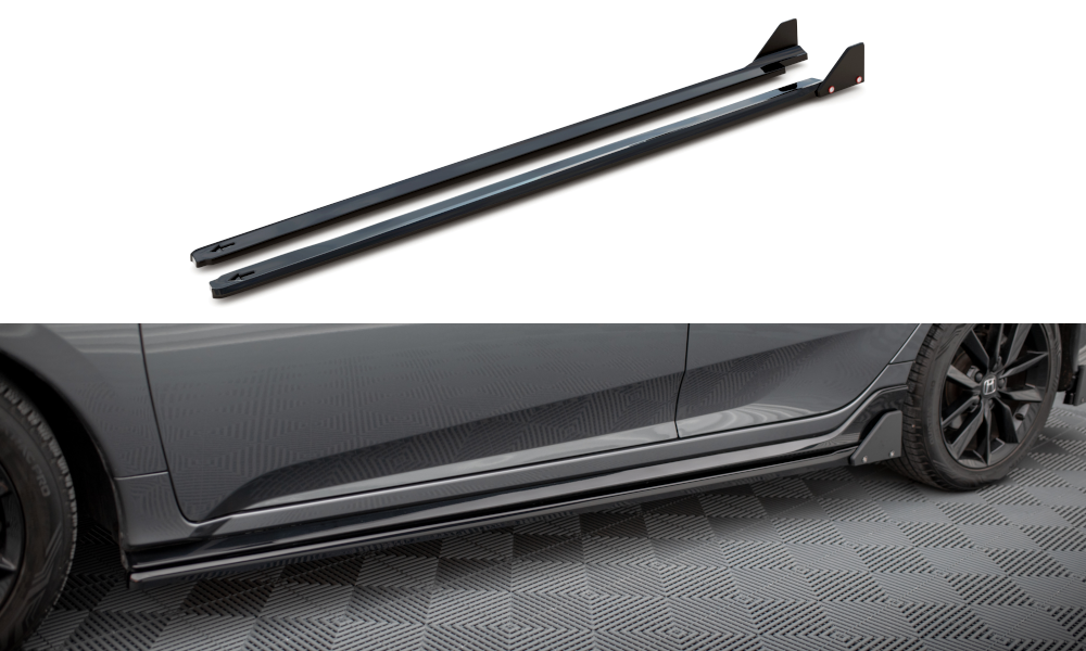 Side Skirts Diffusers + Flaps suitable for Honda Civic Sport Mk 10