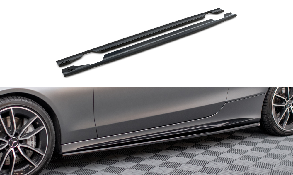 Side Skirts Diffusers suitable for Mercedes-AMG C43 Coupe / Cabrio C205 Facelift / A205 Facelift