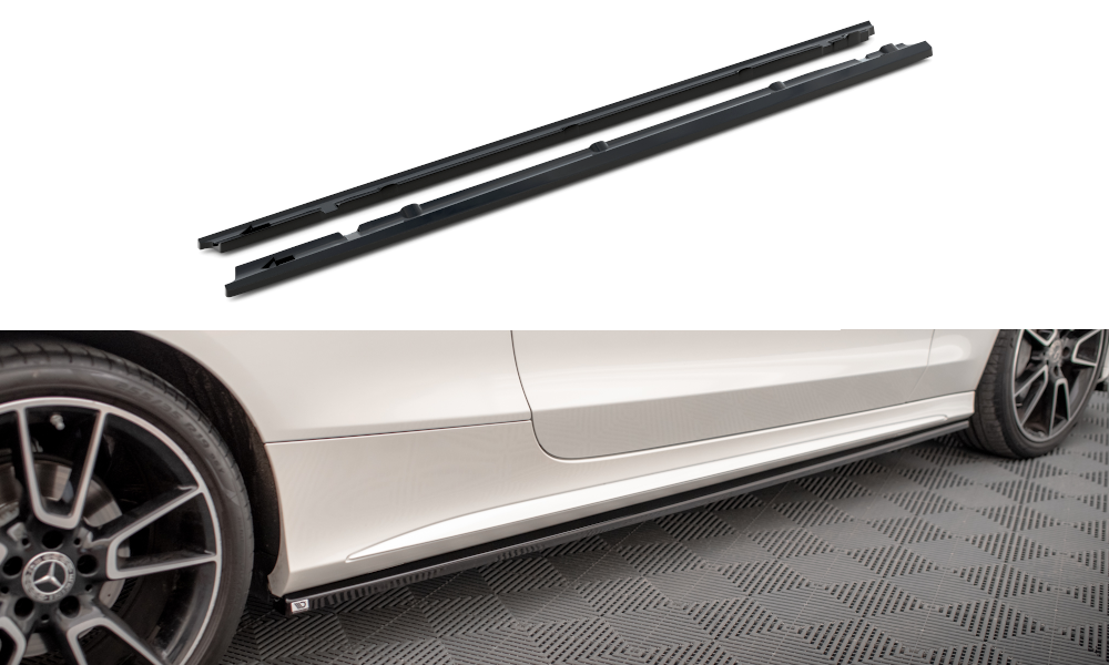 Side Skirts Diffusers suitable for Mercedes-Benz C Coupe AMG-Line C205 Facelift